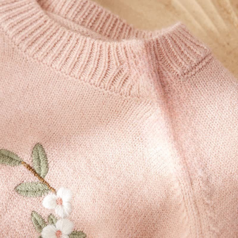 Baby Toddler Floral Bunny Sweater - image 7