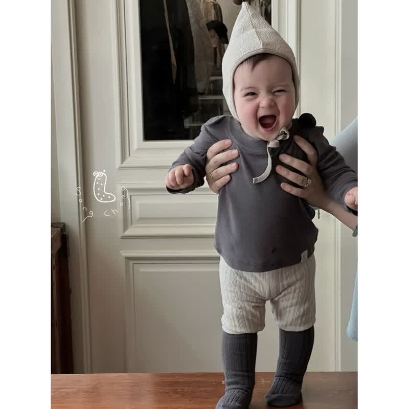 Baby Pig Face Gray Leggings - image 3
