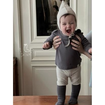 Baby Pig Face Gray Leggings - image 3