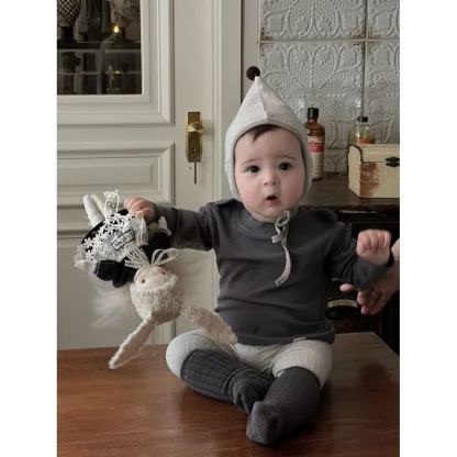 Baby Pig Face Gray Leggings - image 4