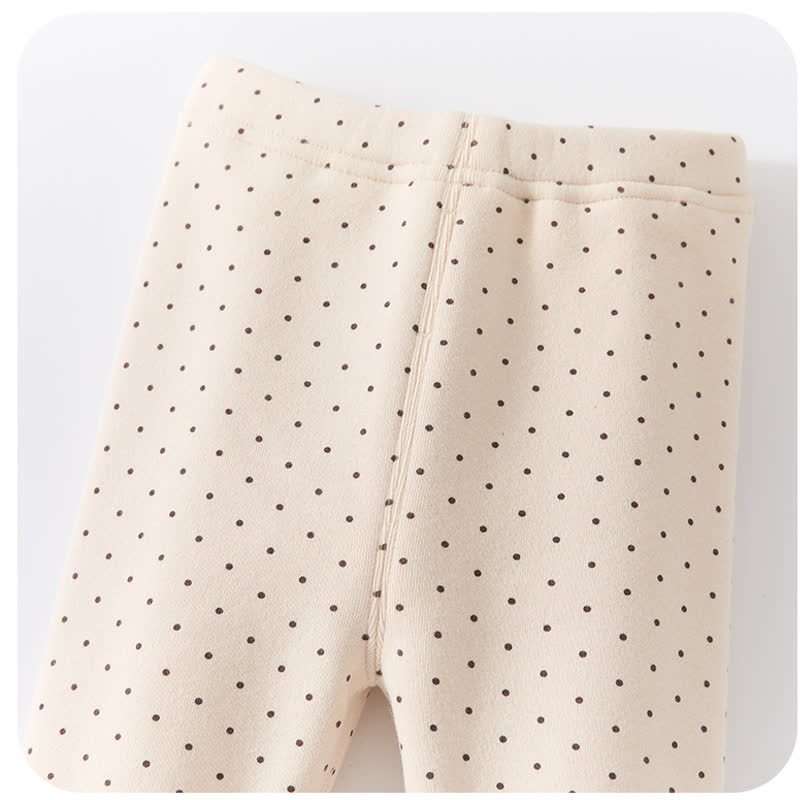 Baby Fleece Lined Dot Leggings - image 4