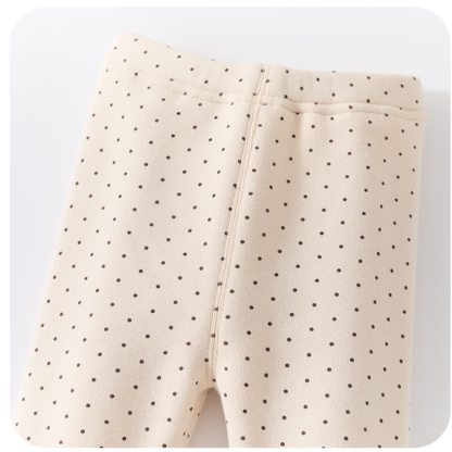 Baby Fleece Lined Dot Leggings - image 4