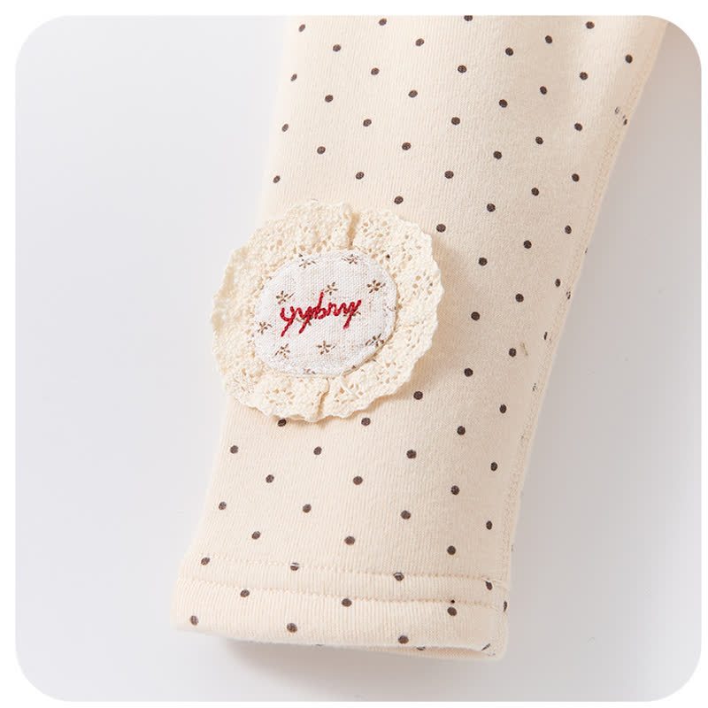 Baby Fleece Lined Dot Leggings - image 5