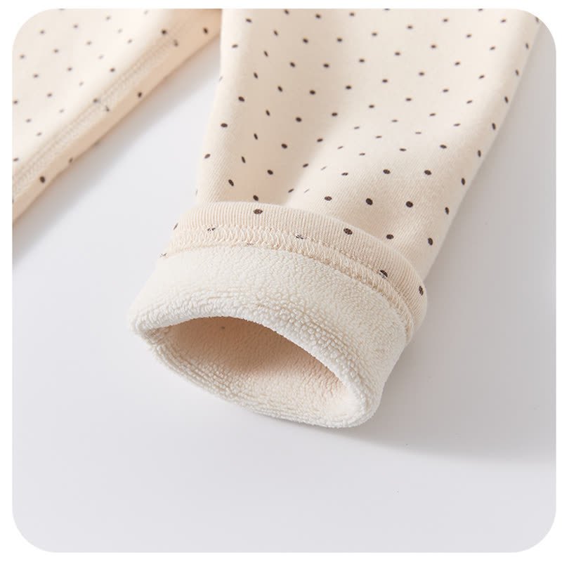 Baby Fleece Lined Dot Leggings - image 6