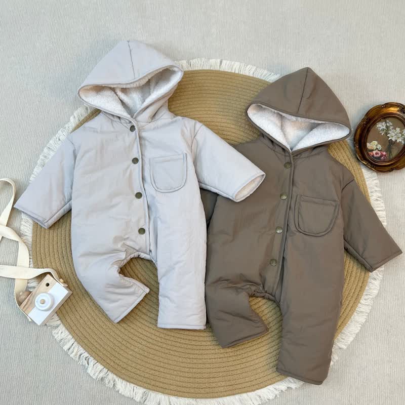 Baby Sherpa Hoode Romper - image 1