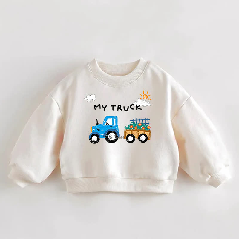 MY TRUCK Baby Toddler Cream Sweatshirt - Cream - 3-5T - image 1