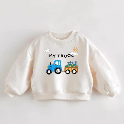 MY TRUCK Baby Toddler Cream Sweatshirt - Cream - 3-5T - image 1