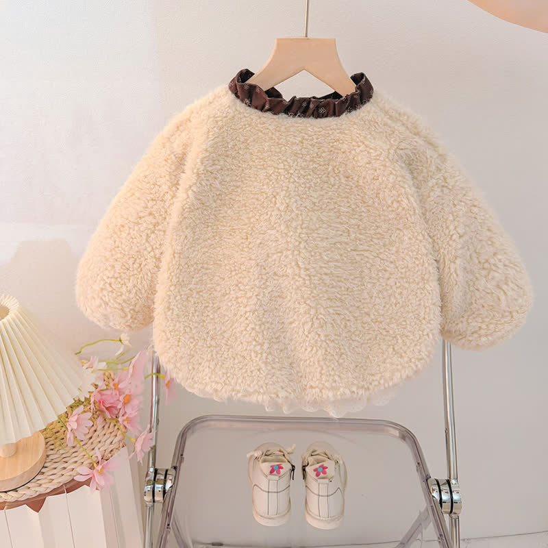 Toddler Baby Girl Contrast Cat Pocket Peplum Jacket - image 2