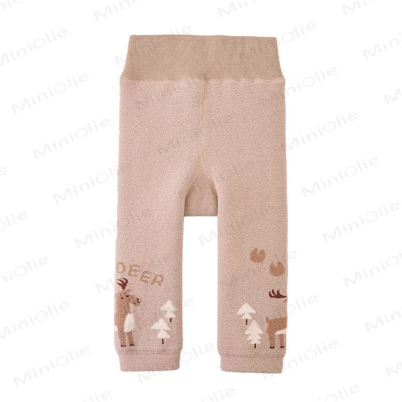 Baby Animal Fleece Lined Leggings - Apricot Deer - 2-4T - image 5
