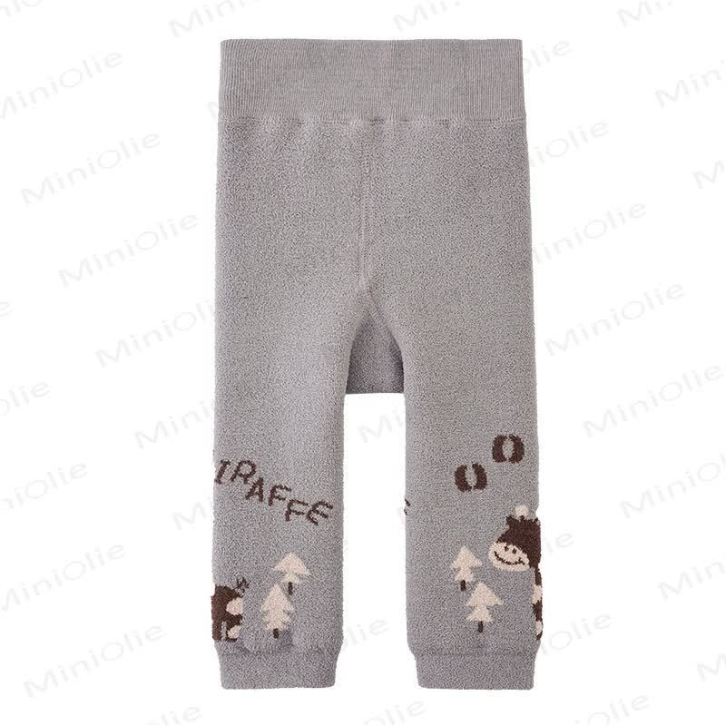 Baby Animal Fleece Lined Leggings - Gray Giraffe - 2-4T - image 7