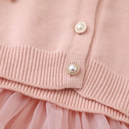 Toddler Girl Bow Cardigan and Tulle Skirt 2-piece Set - image 7