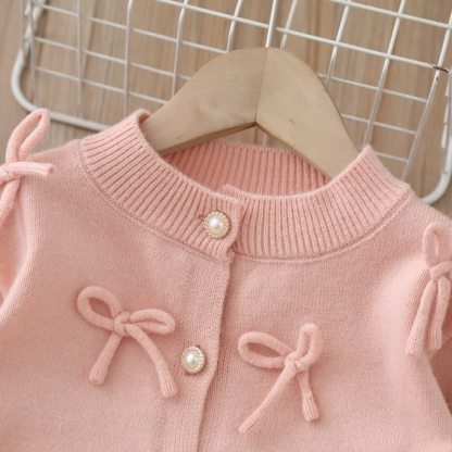 Toddler Girl Bow Cardigan and Tulle Skirt 2-piece Set - image 4