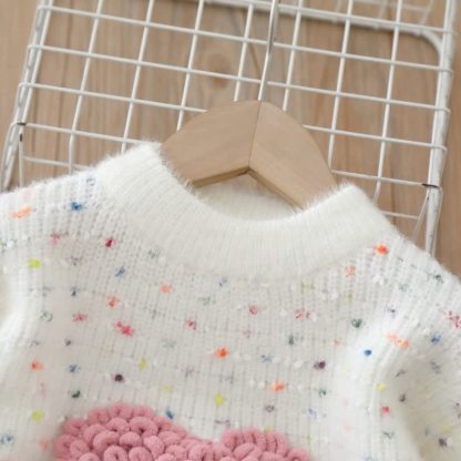 Toddler Girl Heart Applique Sweater and Tulle Skirt 2-piece Set - image 4