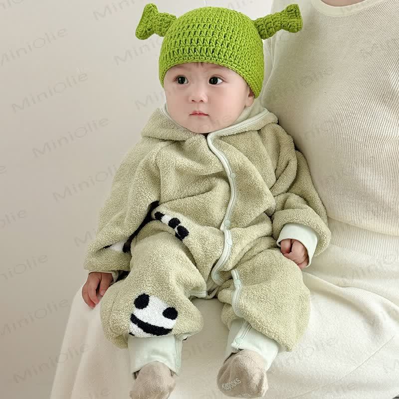 Baby Heart/Animal Plush Hooded Romper - image 8