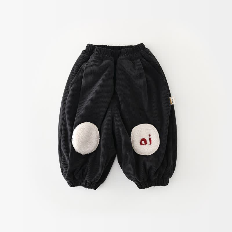 Baby Red Eyes Print Fleece Hoodie or Corduroy Pants - Gray - 3-4T - image 3