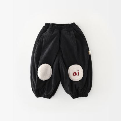 Baby Red Eyes Print Fleece Hoodie or Corduroy Pants - Gray - 3-4T - image 3