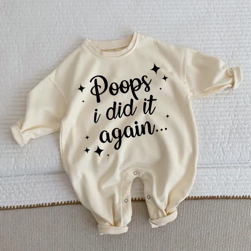 POOPS I DID IT AGAIN… Baby Toddler Beige Romper - Beige - 2-3T - image 1