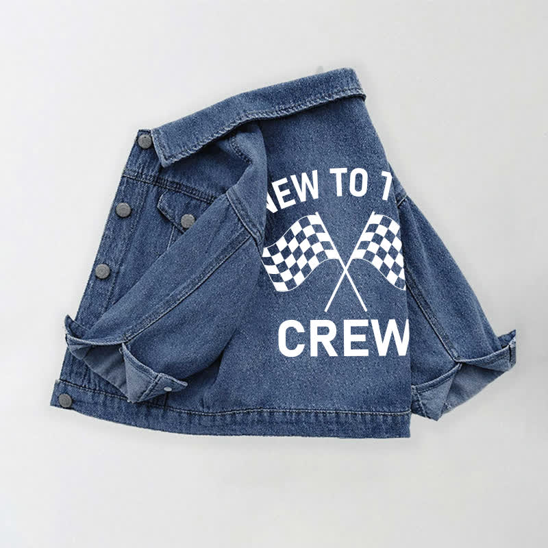 NEW TO THE CREW Toddler Kid Flag Print Denim Jacket - image 2