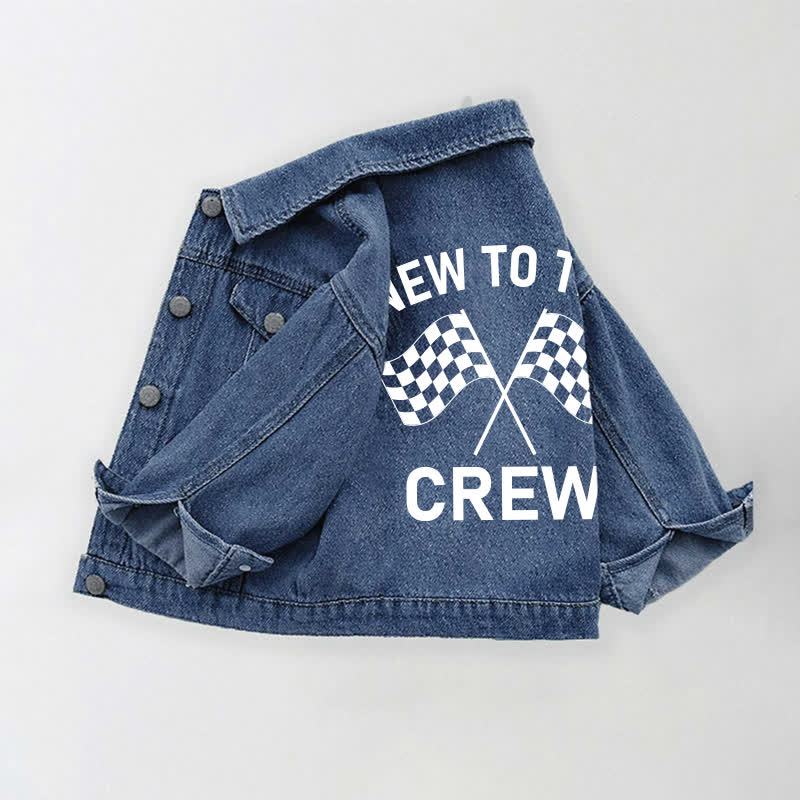 NEW TO THE CREW Toddler Kid Flag Print Denim Jacket - image 2