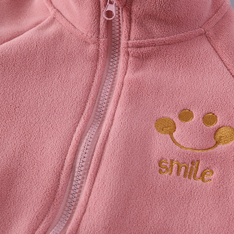 SMILE Toddler Cozy Fleece Zip Jacket and Pants Set - image 8