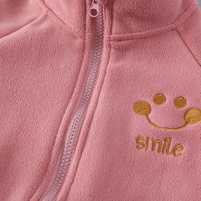 SMILE Toddler Cozy Fleece Zip Jacket and Pants Set - image 8