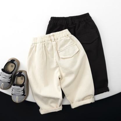 Toddler Casual Solid Color Elastic Waist Pants - image 4