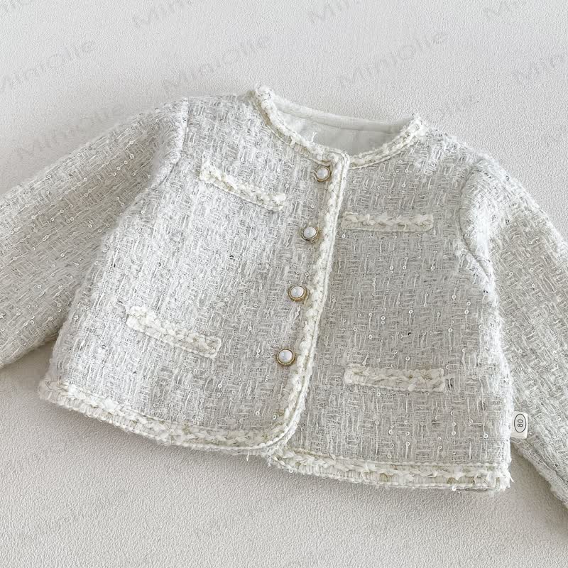 Baby Toddler Cream Outerwear or Sleeveless Dress or Sweater or Net Fabric Cake Dress - image 6
