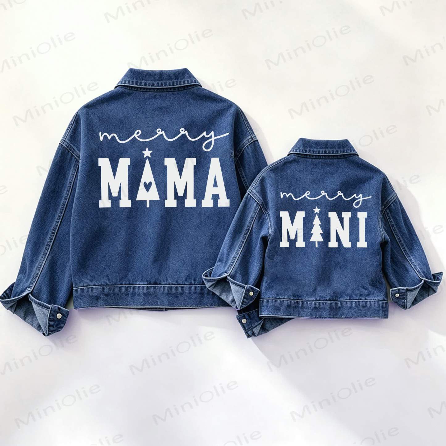 MAMA/MINI Family Denim Jacket - Blue - Mom: XXL - image 1