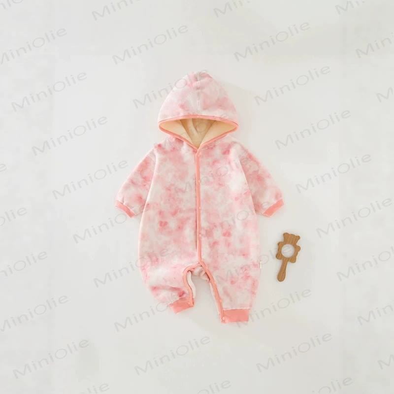 Baby Cozy Hooded Romper - Pink - 18-24M - image 4