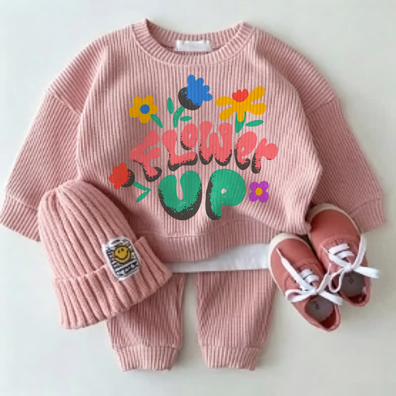FLOWER UP Baby Pink 2-Piece Set - Pink - 2-3T - image 1