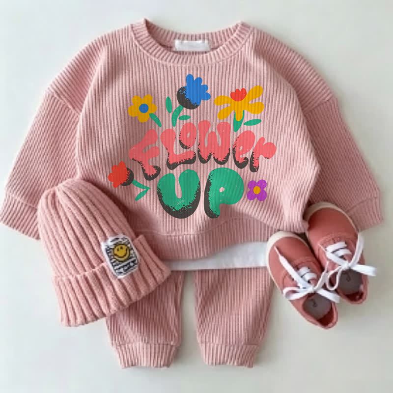 FLOWER UP Baby Pink 2-Piece Set - Pink - 2-3T - image 1