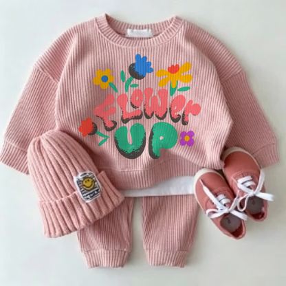 FLOWER UP Baby Pink 2-Piece Set - Pink - 2-3T - image 1
