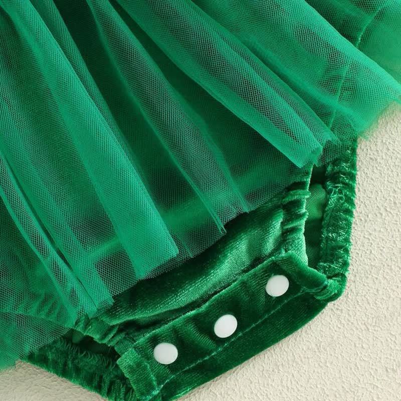 Baby Christmas Striped Tulle Skirt Bodysuit Socks and Hat - image 6