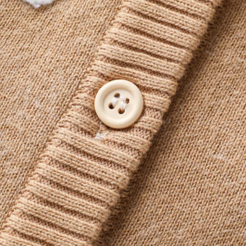 NEW FRIEND Baby Bear Patch Fleece Cardigan and Pants 2-piece Set - image 7