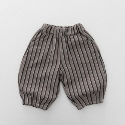 Toddler Boy Loose Fit Harem Pants - Gray Stripe - 6-7T - image 3