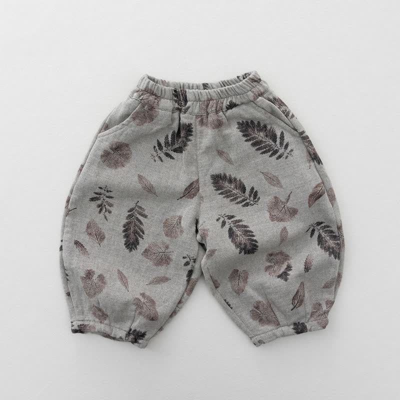 Toddler Boy Loose Fit Harem Pants - Gray Leaf - 6-7T - image 2