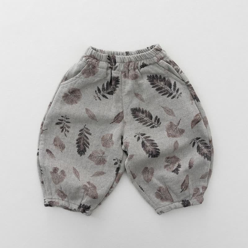Toddler Boy Loose Fit Harem Pants - Gray Leaf - 6-7T - image 2