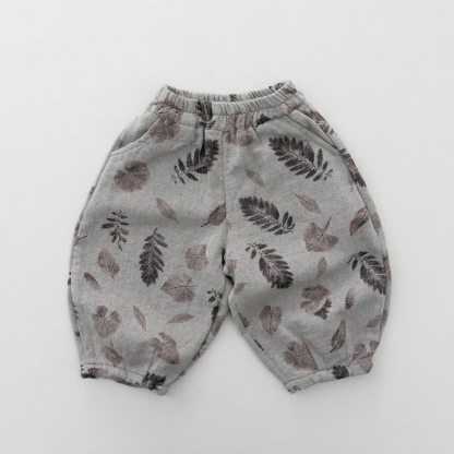 Toddler Boy Loose Fit Harem Pants - Gray Leaf - 6-7T - image 2