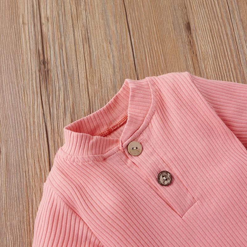 Baby Soft Ribbed Henley Bodysuit and Pants 2-piece Set - image 9