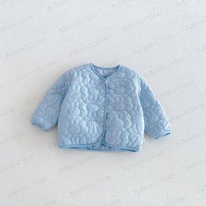 Baby Toddler Girl Floral Rabbit Quilted Fleece Jacket - Blue - 6-7T - image 6