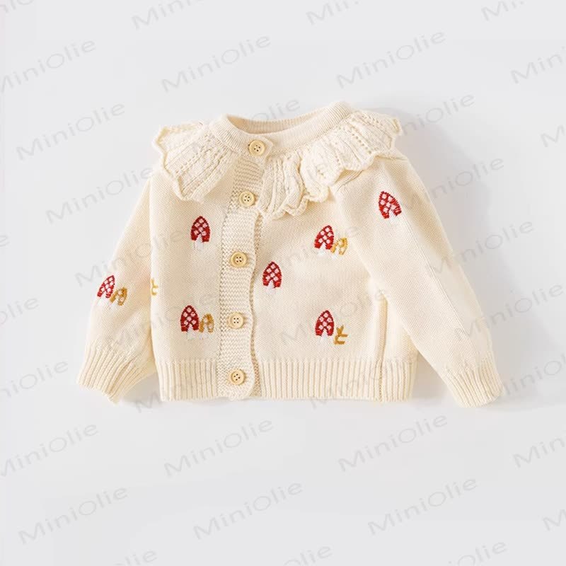 Baby Girl Mushroom Collar Outerwear - image 2