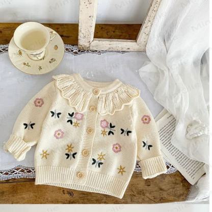 Toddler Girl Floral Ruffle Collar Outerwear - image 4