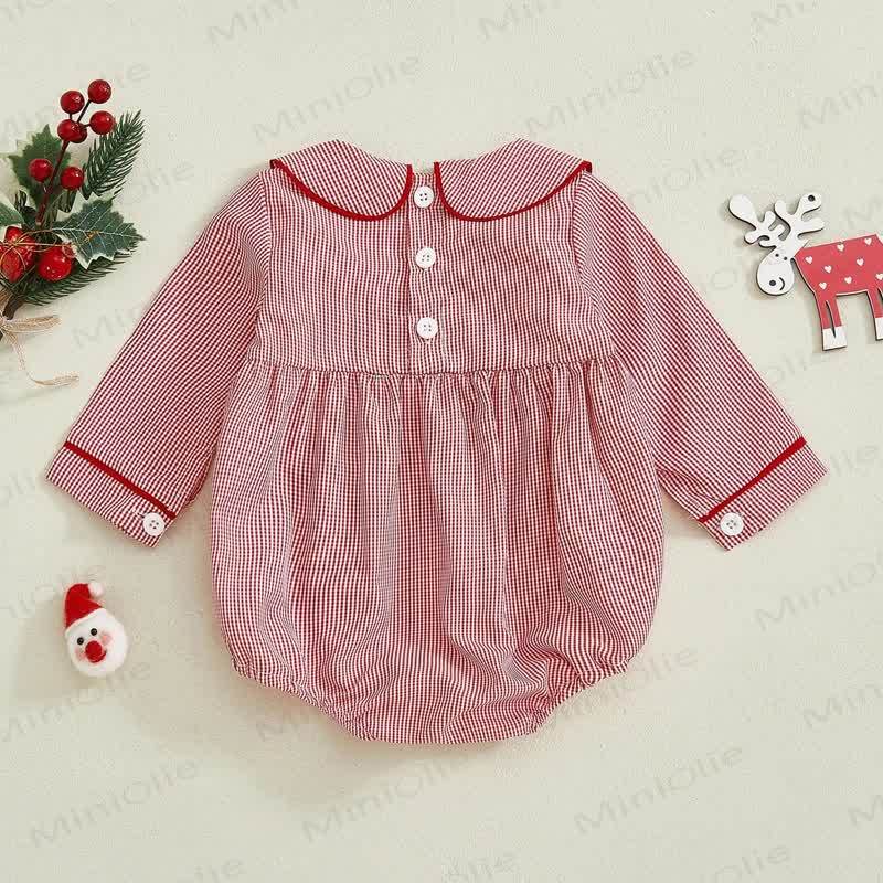 Baby Christmas Stripe Smocked Bodysuit - image 2