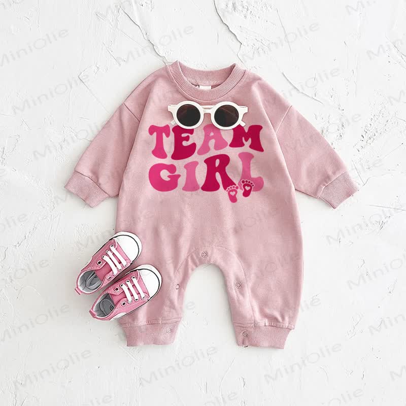 TEAM GIRL Baby Pink Romper - Pink - 2-3T - image 1