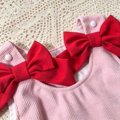 MY FIRST CHRISTMAS Baby Bow Ribbed Bodysuit - image 10