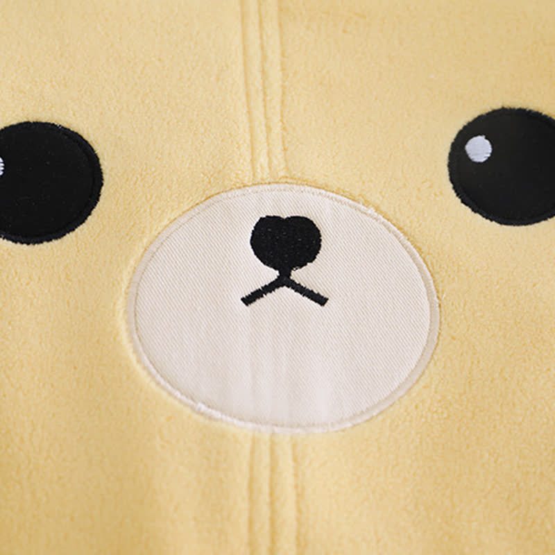 Baby Girl Fleece Printed Top and Bear Overalls Set with Bag - image 7