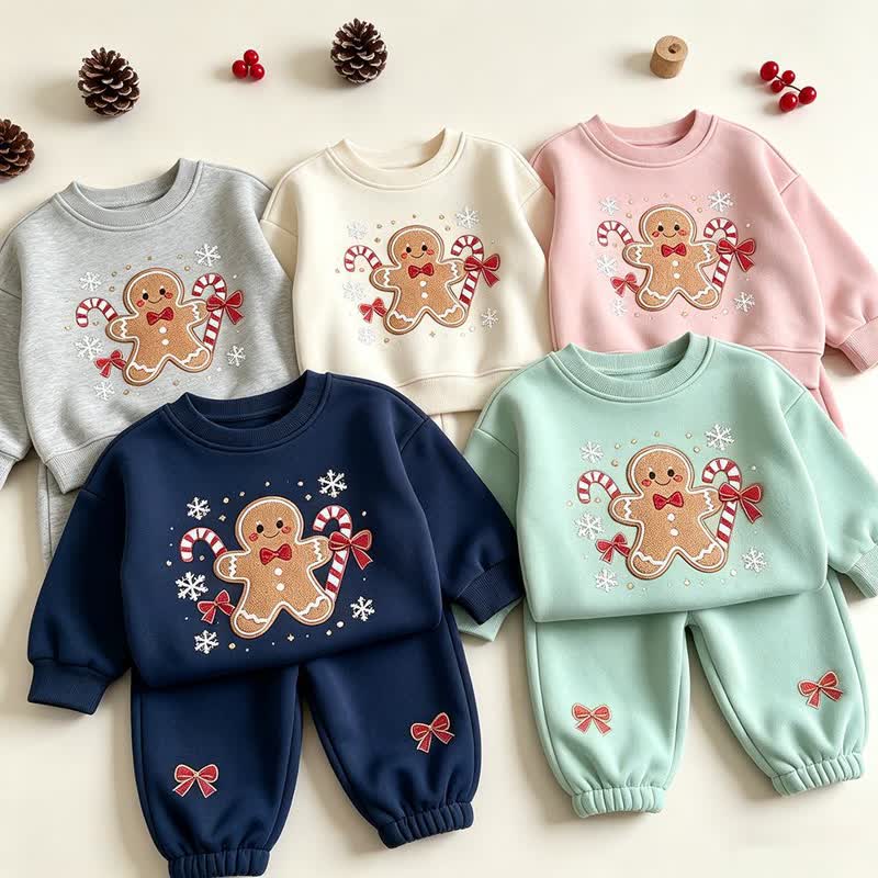 Toddler Gingerbread Man Sweatshirt and Jogger 2-piece Set - image 1