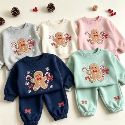Toddler Gingerbread Man Sweatshirt and Jogger 2-piece Set - image 1