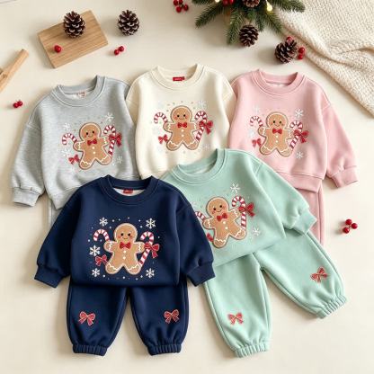 Toddler Gingerbread Man Sweatshirt and Jogger 2-piece Set - image 7