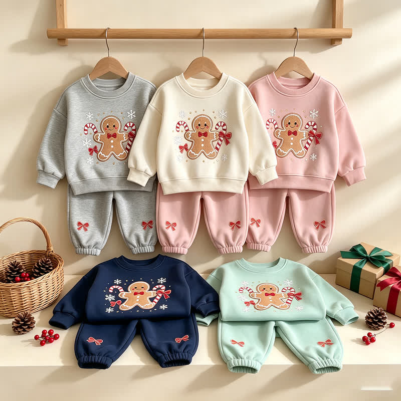 Toddler Gingerbread Man Sweatshirt and Jogger 2-piece Set - image 8